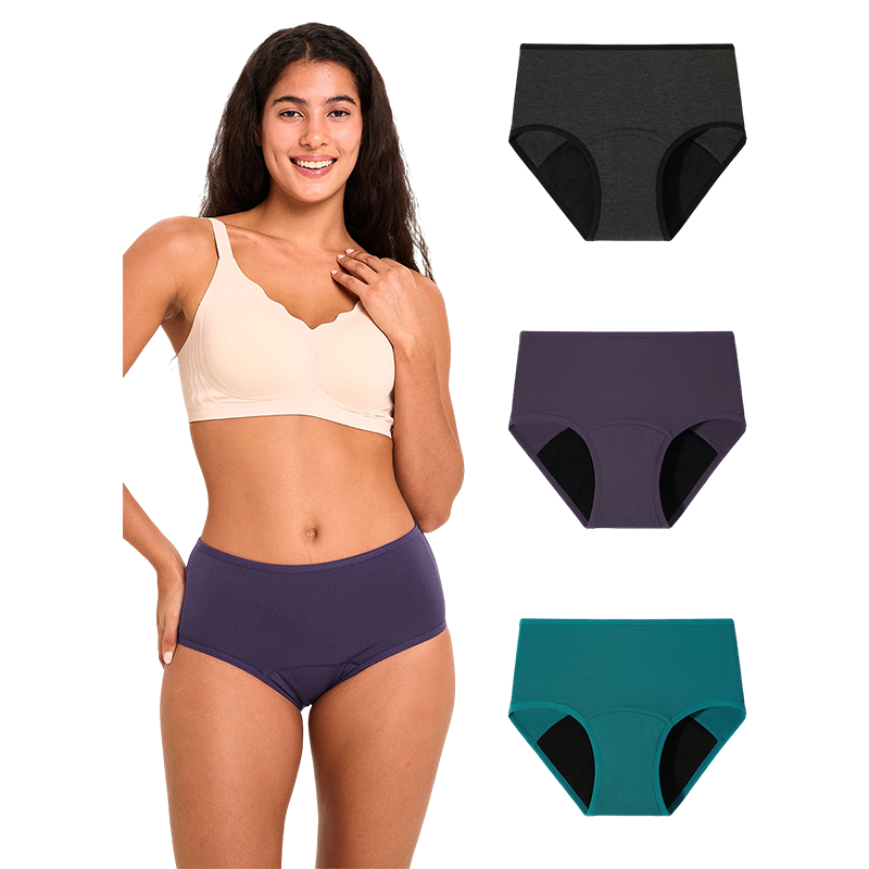 Roupa íntima feminina ultramacia à prova de vazamentos